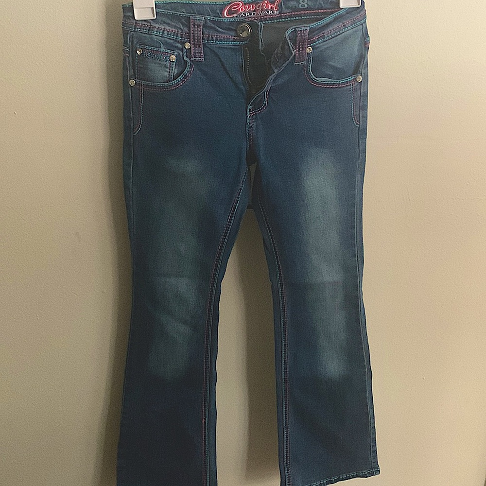 Cowgirl hardware, jeans, size 8 new without tags but never worn